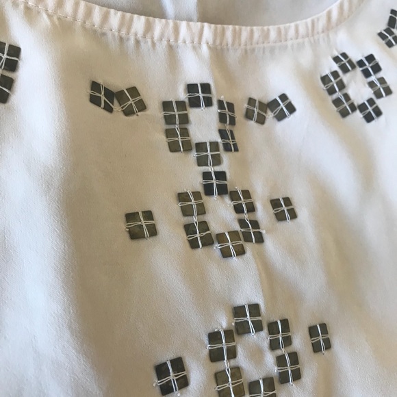 Gap Silky sequence dressy or going out blush top - Picture 5 of 7